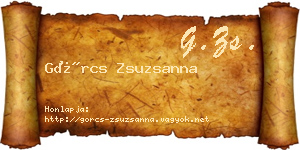 Görcs Zsuzsanna névjegykártya